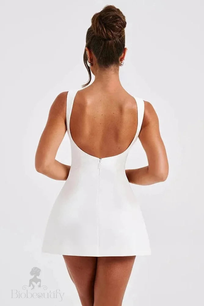 Backless Sleeveless High Waist Slim Mini Dress