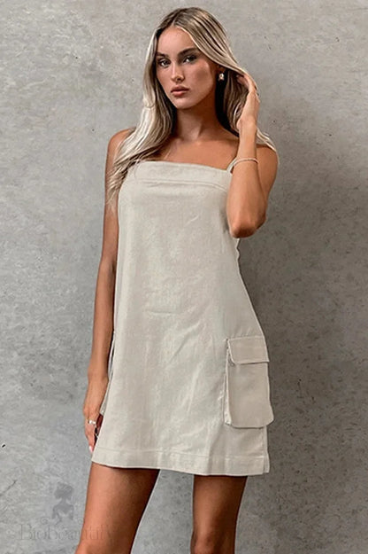 Backless Sleeveless Loose Mini Dress