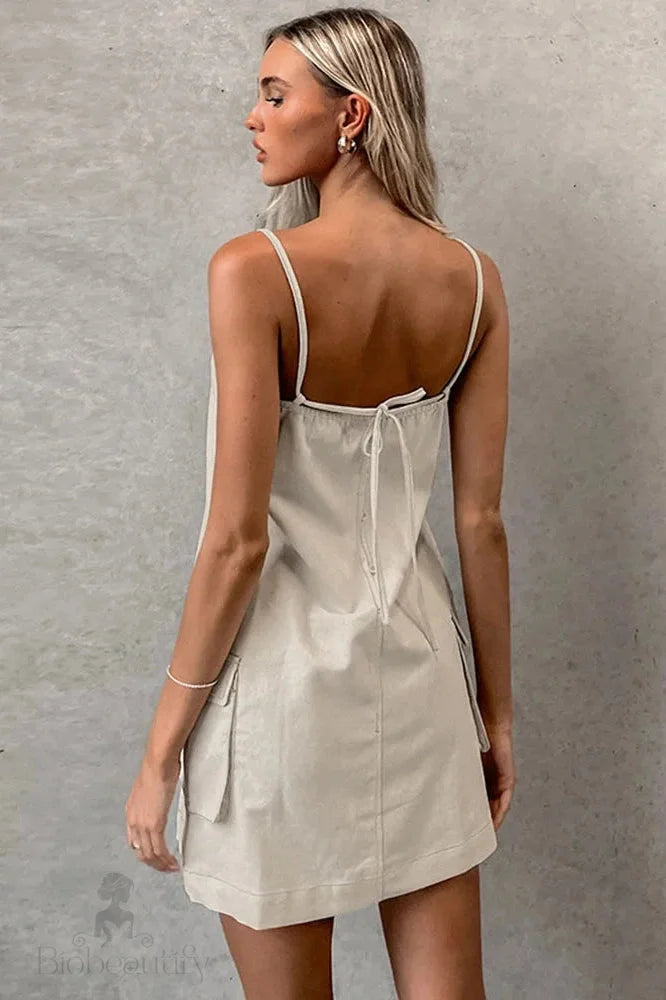 Backless Sleeveless Loose Mini Dress