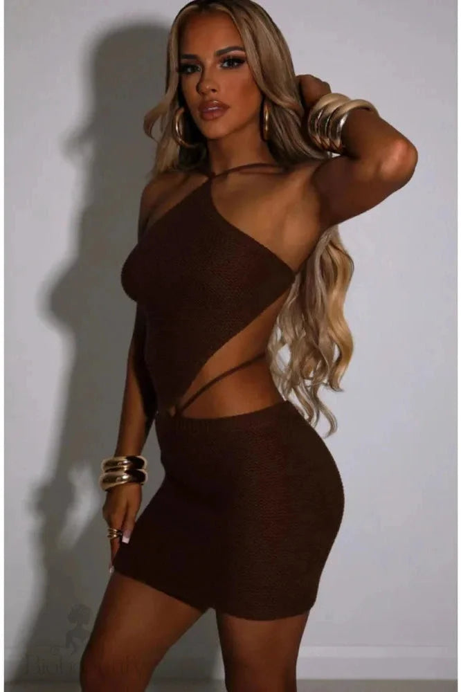 Backless Slim Fit Mini Dress