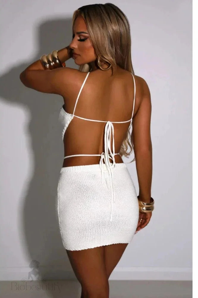 Backless Slim Fit Mini Dress