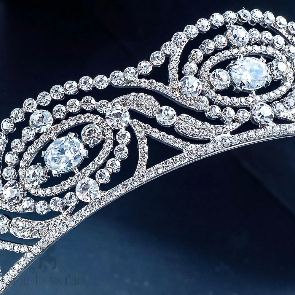 Bailey Silver Cubic Zirconia Wedding Tiara