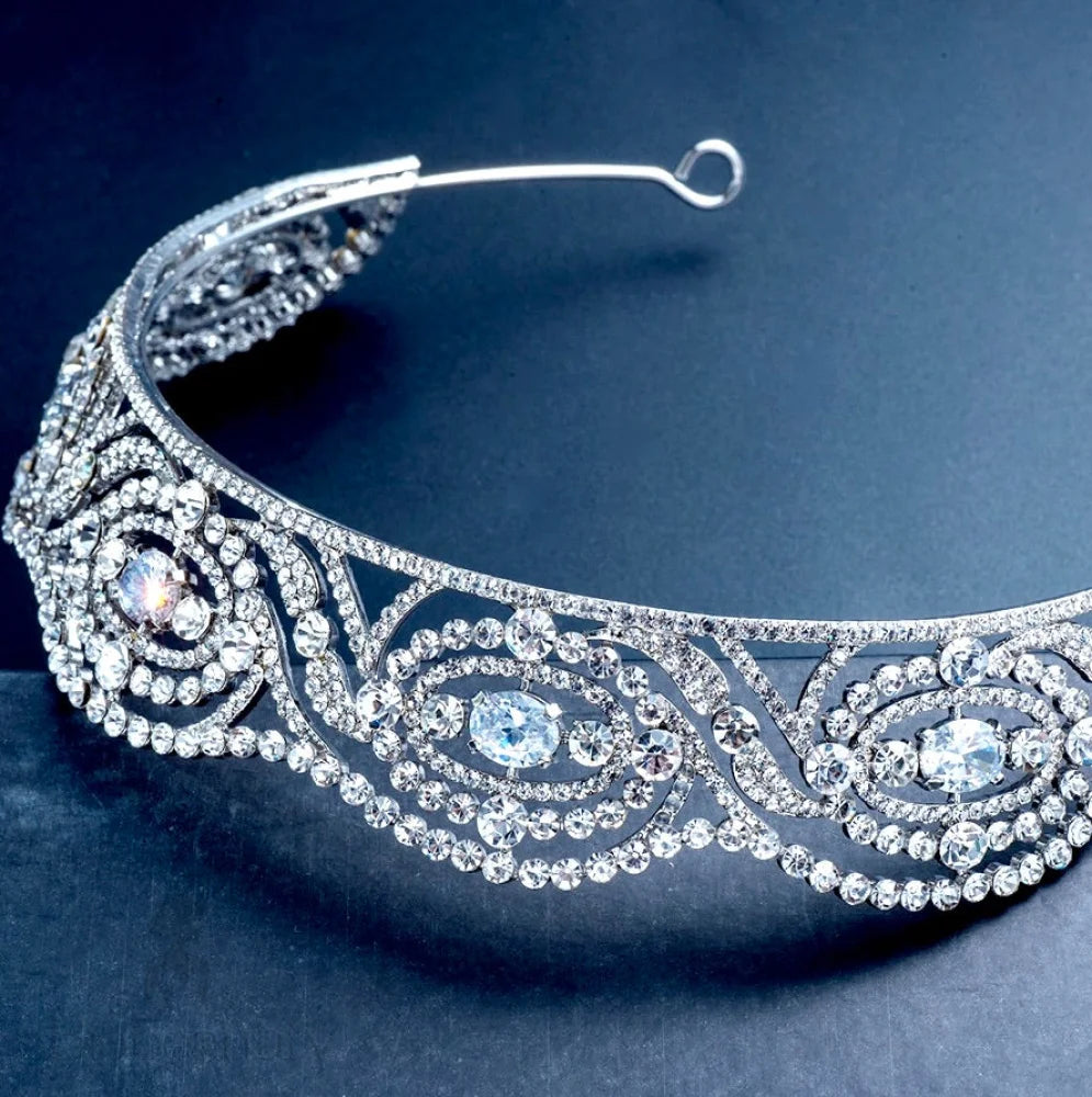 Bailey Silver Cubic Zirconia Wedding Tiara