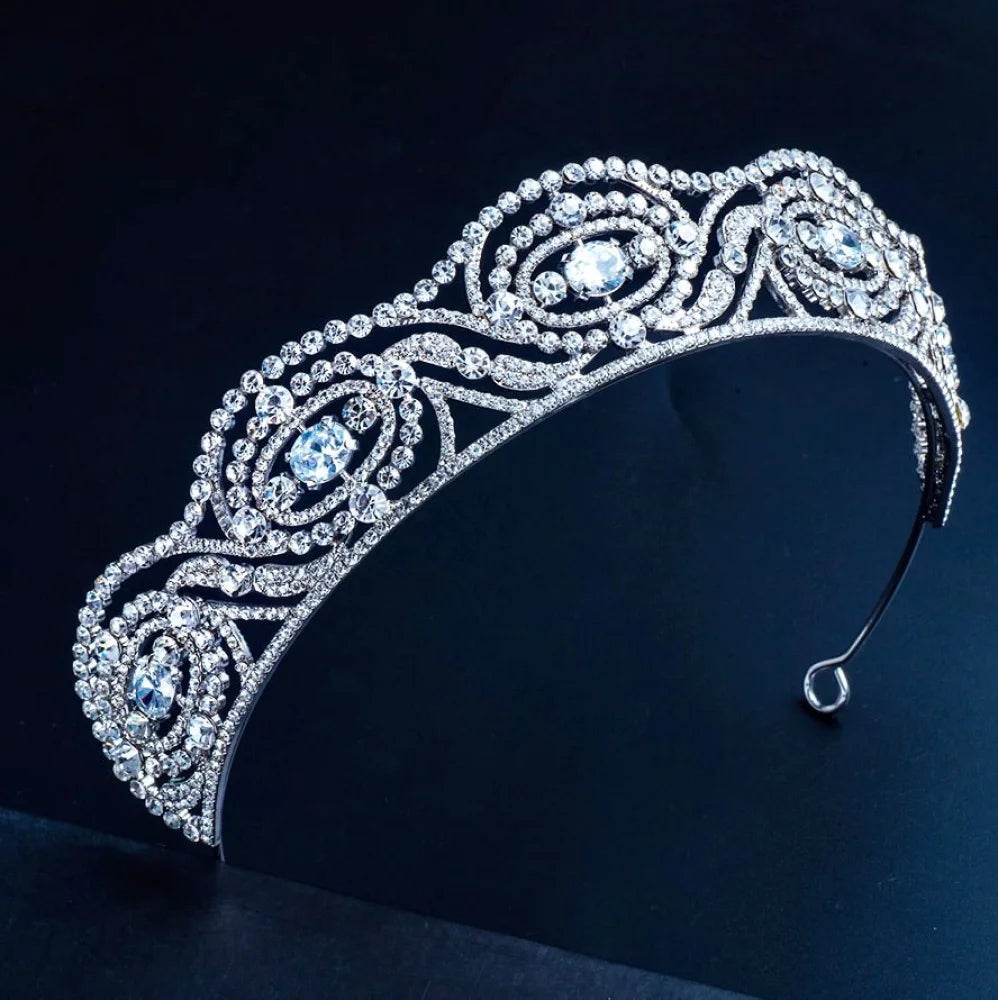 Bailey Silver Cubic Zirconia Wedding Tiara