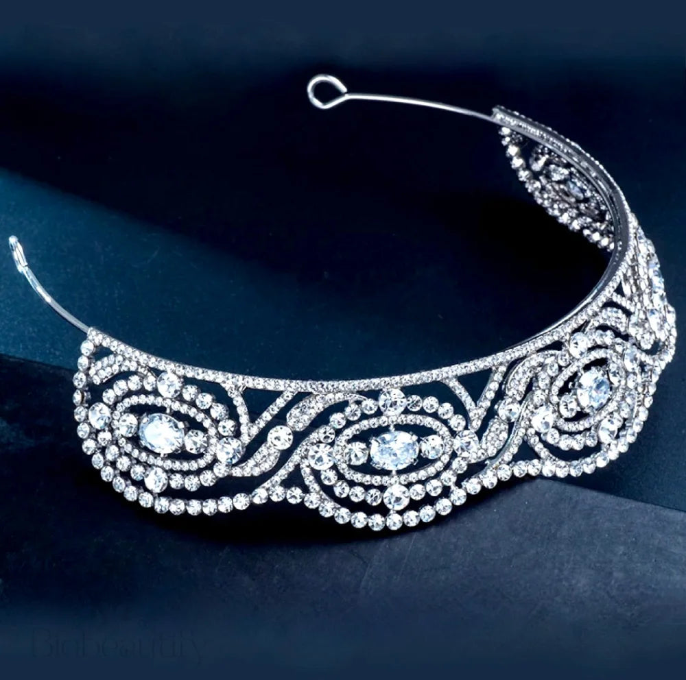 Bailey Silver Cubic Zirconia Wedding Tiara