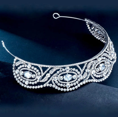 Bailey Silver Cubic Zirconia Wedding Tiara