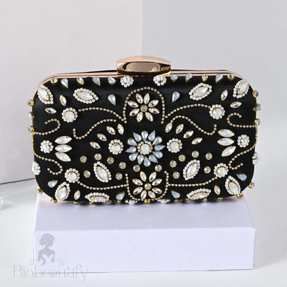 Bead Embroidered Clutch Bag By Braelyn