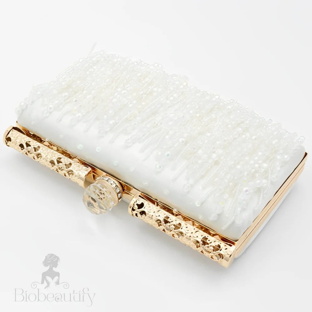 Beaded Tassel Clutch Bag By Barbara