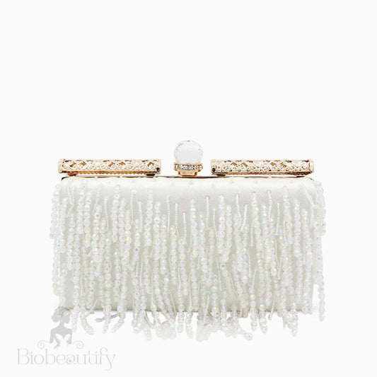 Beaded Tassel Clutch Bag By Barbara