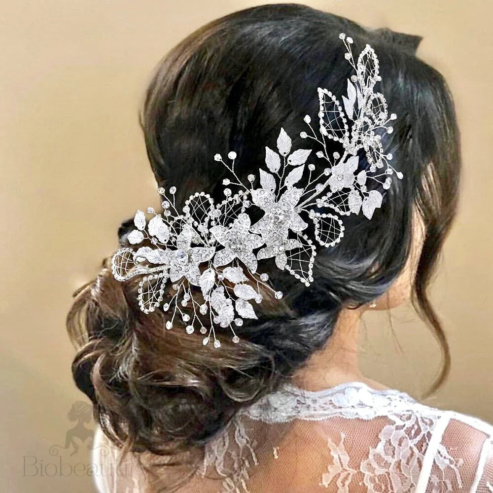 Wedding Hair Accessories - Crystal Bridal Headband - Available in Silver and Gold