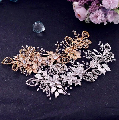 Beaumont Crystal Bridal Hairpiece In Silver And Gold