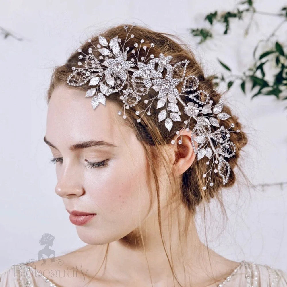 Beaumont Crystal Bridal Hairpiece In Silver And Gold