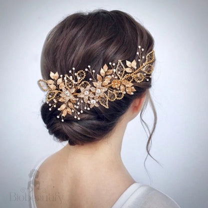 Wedding Hair Accessories - Crystal Bridal Headband - Available in Silver and Gold