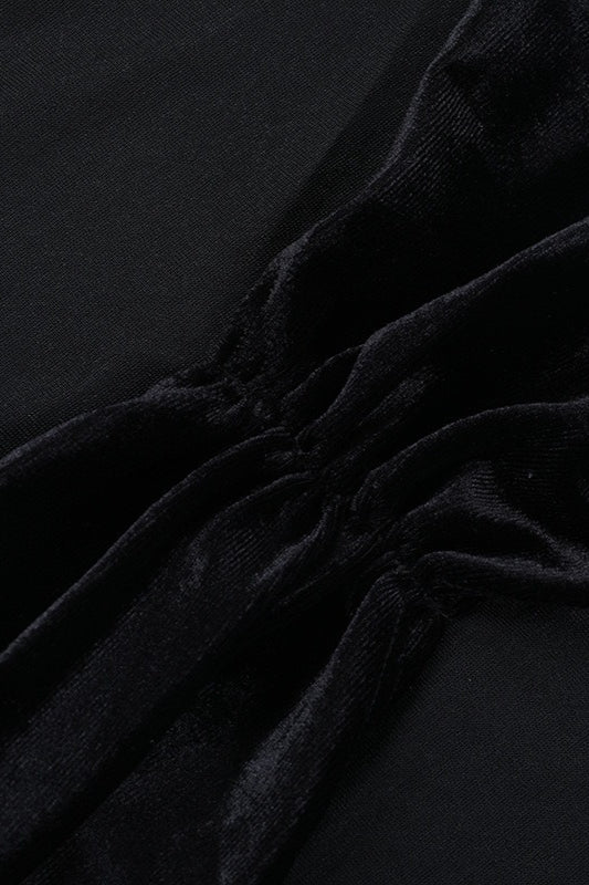 Velvet Twist Front Sheer Long Sleeve Tee