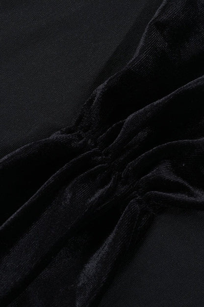 Velvet Twist Front Sheer Long Sleeve Tee