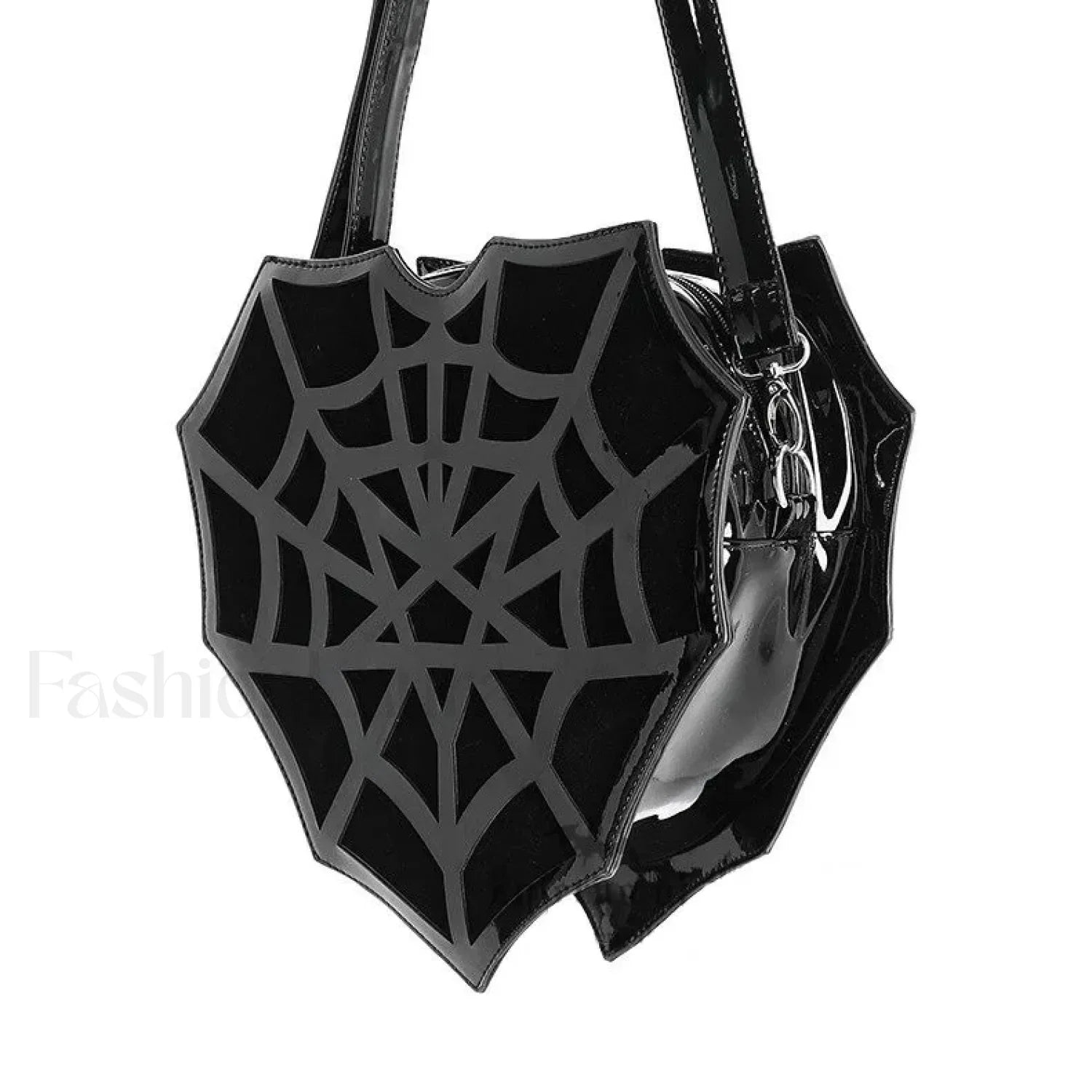 Black Women’s Halloween Punk Designer Web Creative Spider Shoulder Crossbody Bag Black / 30x30x8cm