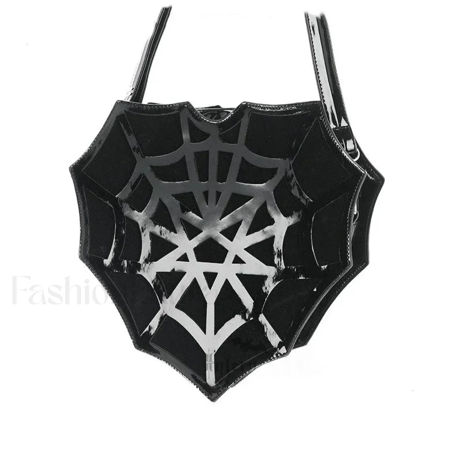 Black Women’s Halloween Punk Designer Web Creative Spider Shoulder Crossbody Bag Black / 30x30x8cm