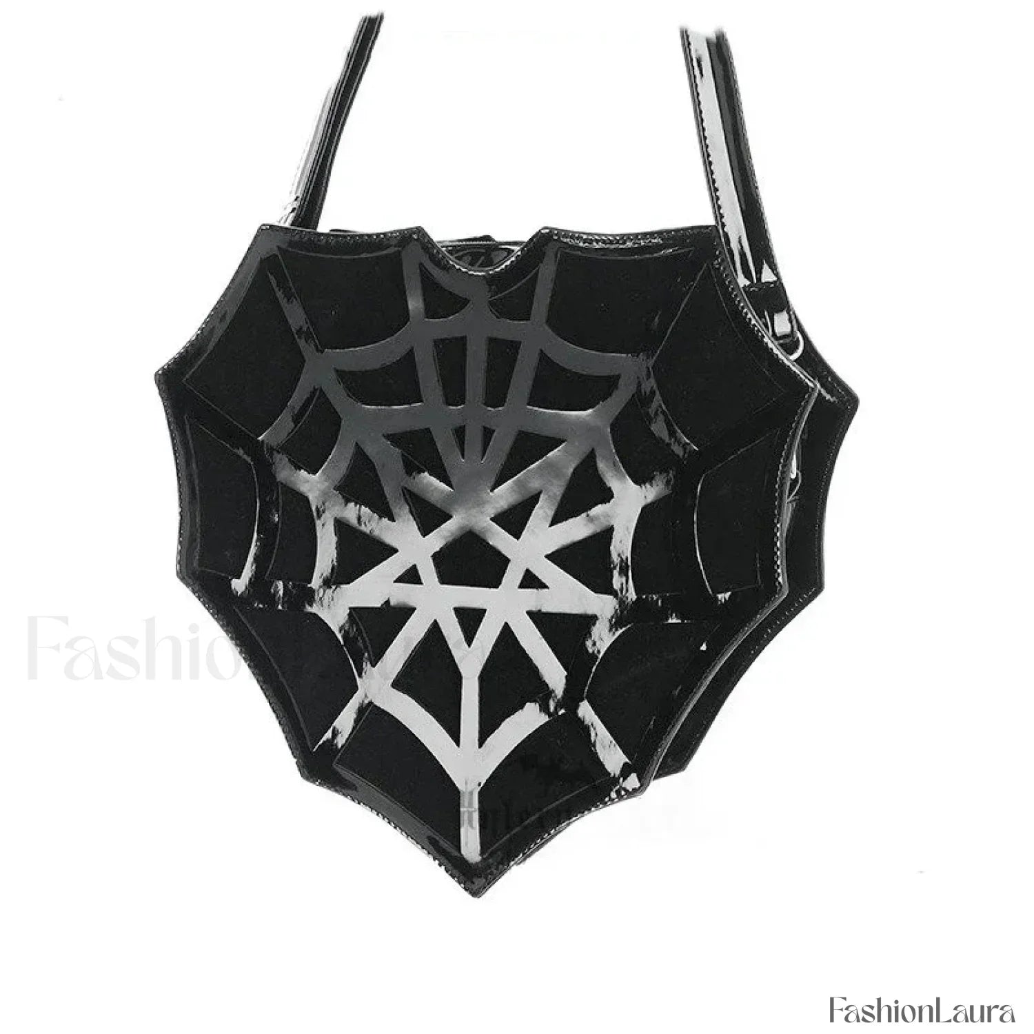 Black Women’s Halloween Punk Designer Web Creative Spider Shoulder Crossbody Bag Black / 30x30x8cm