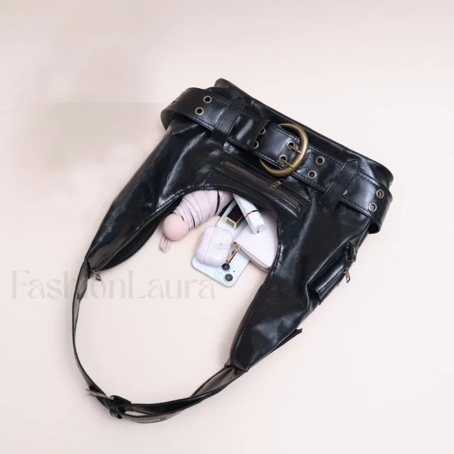 Black Y2k Vintage Trend Aesthetic Gothic Tote Bag Black