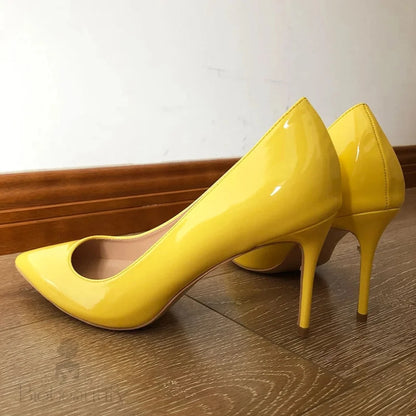 Black Yellow Red Extreme 12Cm Thin High Heels