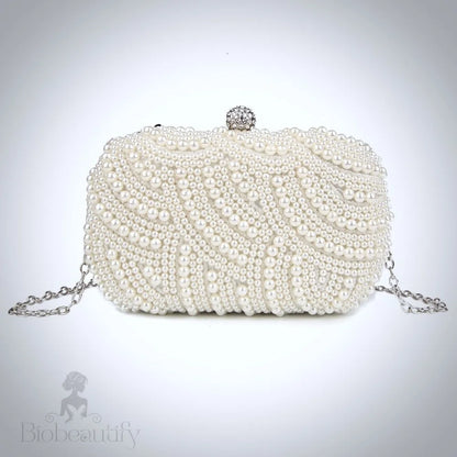 Blaire Ivory Pearl Bridal Clutch