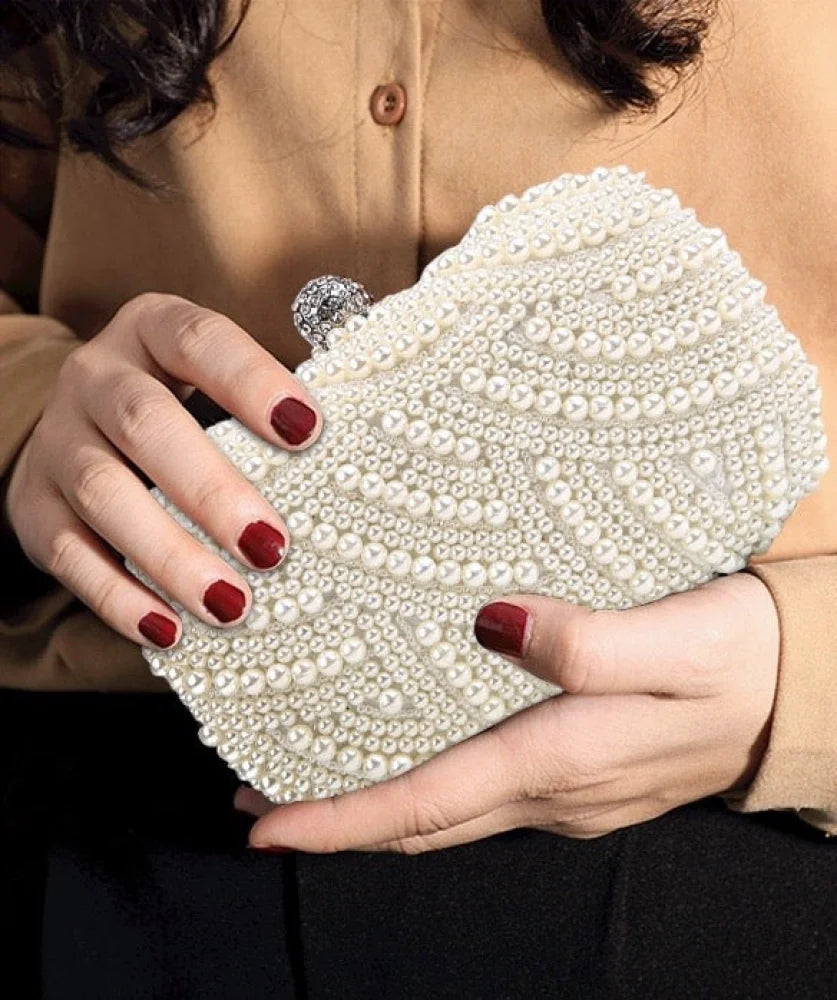 Blaire Ivory Pearl Bridal Clutch