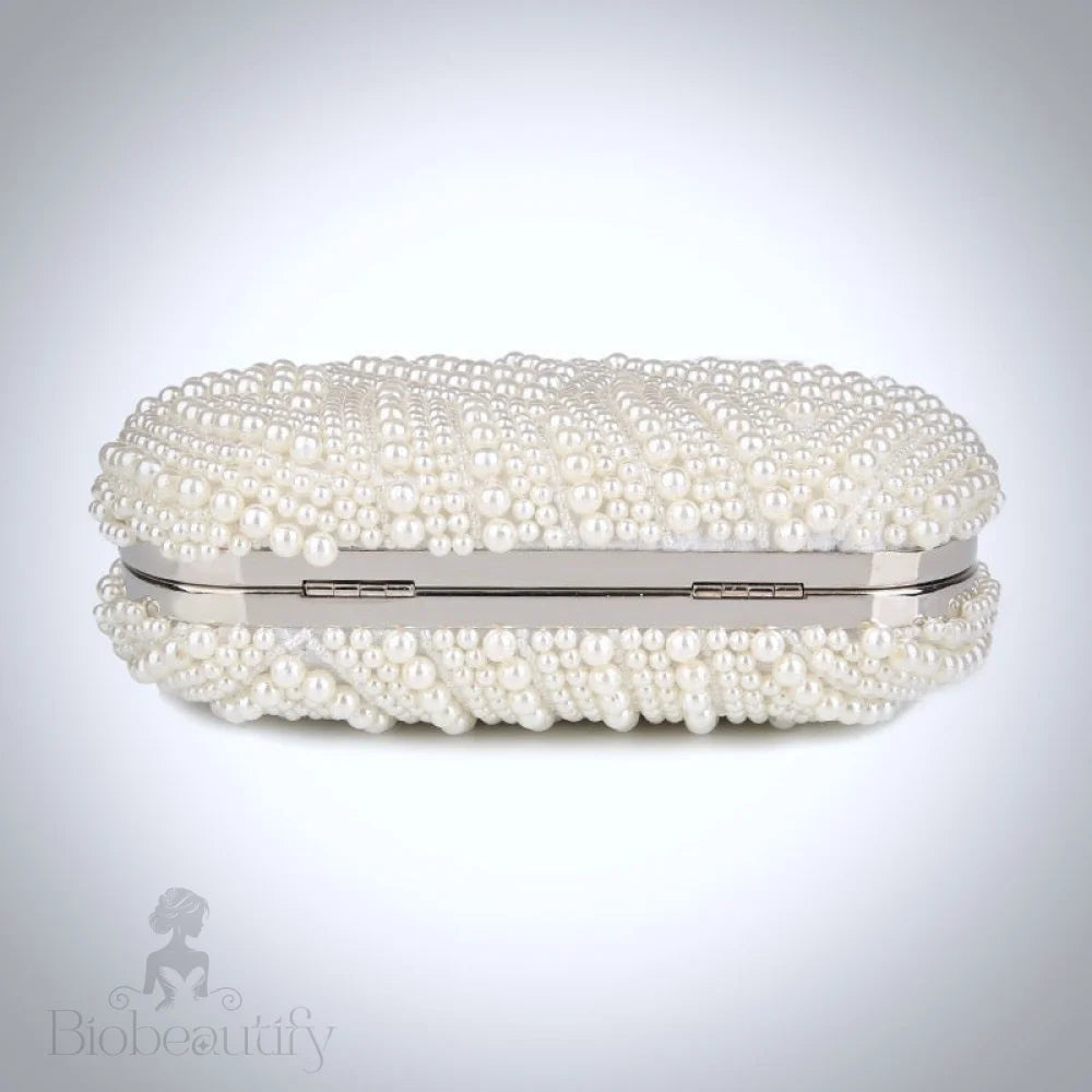 Blaire Ivory Pearl Bridal Clutch