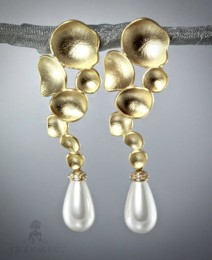 Bliss - Pearl Bridal Earrings - Available in Silver and Gold