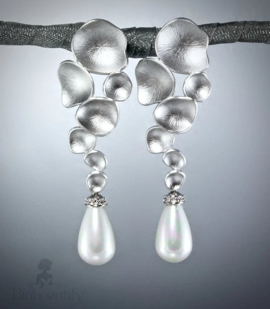 Bliss - Pearl Bridal Earrings - Available in Silver and Gold