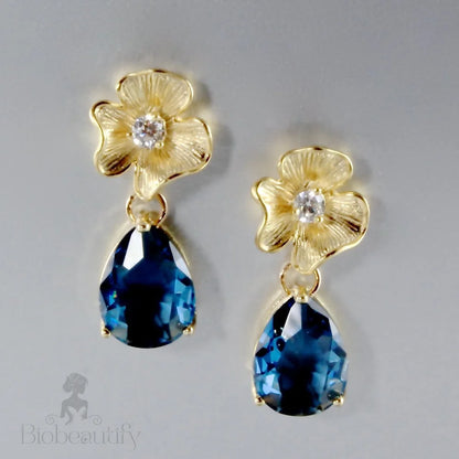 Blue Velvet Cubic Zirconia Studs