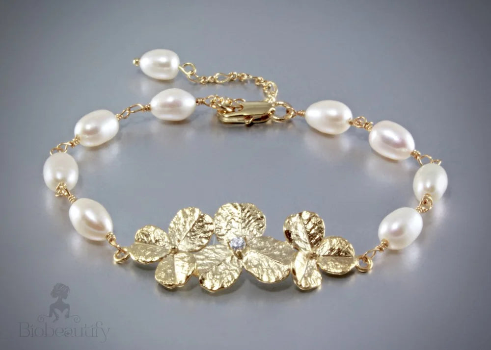 Blush - Pearl Bracelet/Earrings/Set - Available in Gold and Silver