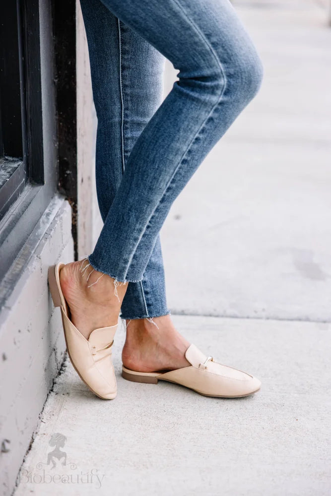 Boss Beige Brown Flat Mules 6 /