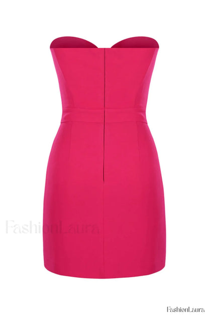 Bow Detailed Stylish Mini Dress