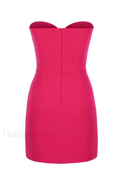 Bow Detailed Stylish Mini Dress