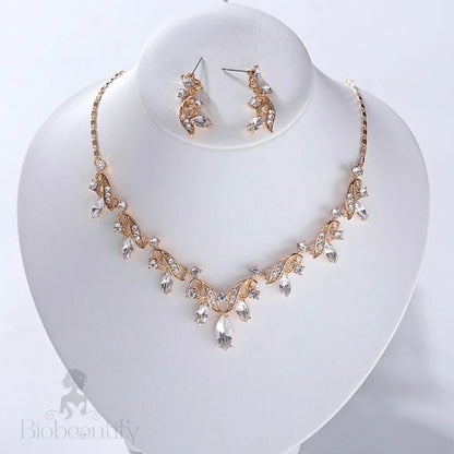 Wedding Jewelry and Accessories - Bridal 3-Piece Jewelry Set With Tiara - Available in Gold and Silver