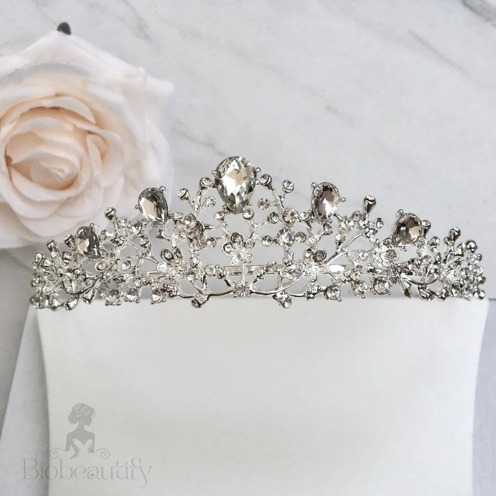 Wedding Jewelry and Accessories - Bridal 3-Piece Jewelry Set With Tiara - Available in Gold and Silver