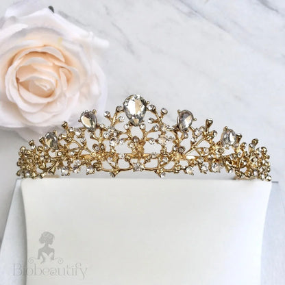 Wedding Jewelry and Accessories - Bridal 3-Piece Jewelry Set With Tiara - Available in Gold and Silver