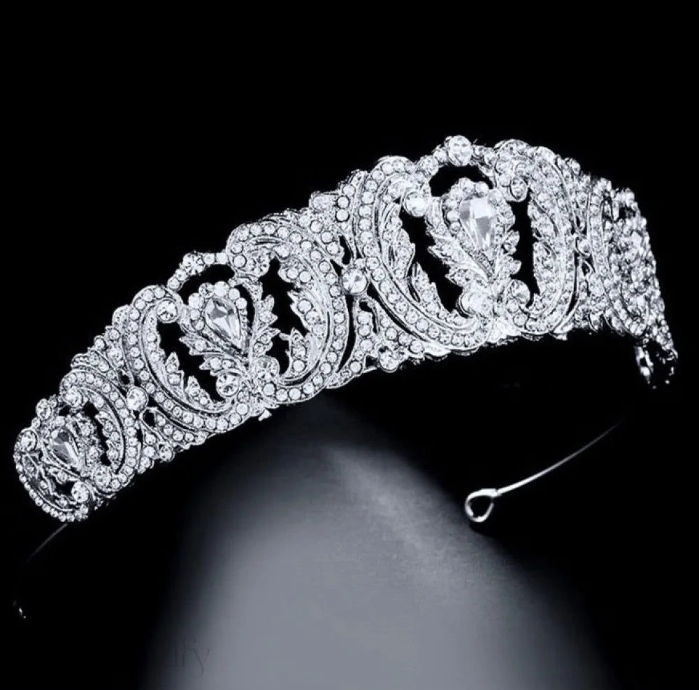 Brigitte Wedding Tiara With Crystals