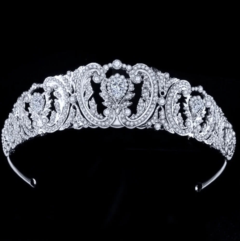 Brigitte Wedding Tiara With Crystals