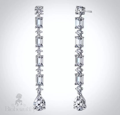 Brynlee Silver Zirconia Bridal Earrings