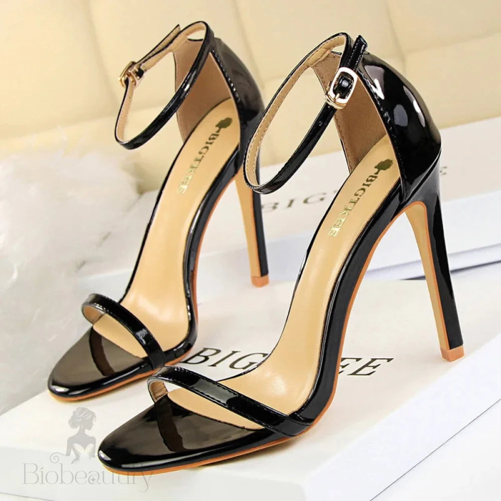 Buckle Strap High Heels Sandals Stiletto 11Cm Sexy Party Shoes For Women