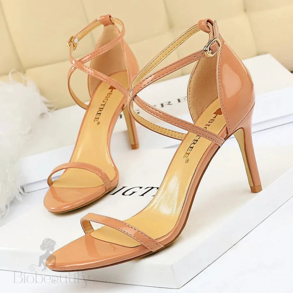 Buckle Strap High Heels Sandals Stiletto 11Cm Sexy Party Shoes For Women