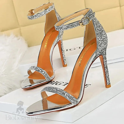 Buckle Strap High Heels Sandals Stiletto 11Cm Sexy Party Shoes For Women