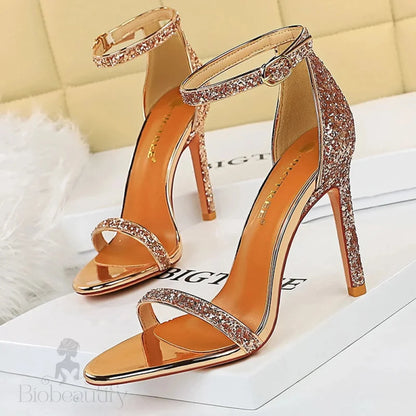 Buckle Strap High Heels Sandals Stiletto 11Cm Sexy Party Shoes For Women