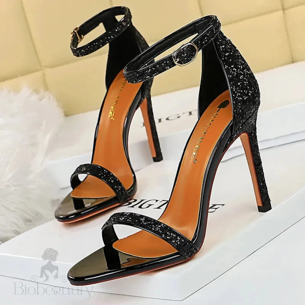 Buckle Strap High Heels Sandals Stiletto 11Cm Sexy Party Shoes For Women