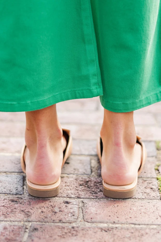 Business Beige Brown Flat Mules 6.5