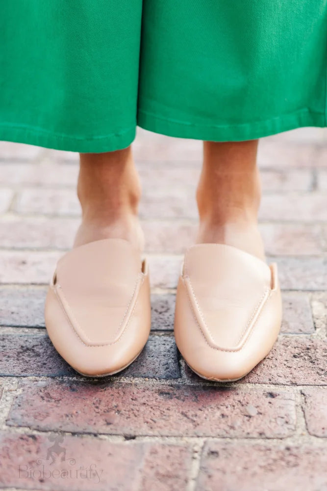 Business Beige Brown Flat Mules 7