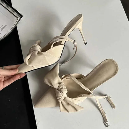 Butterfly-Knot Thin High Heels Women Pumps