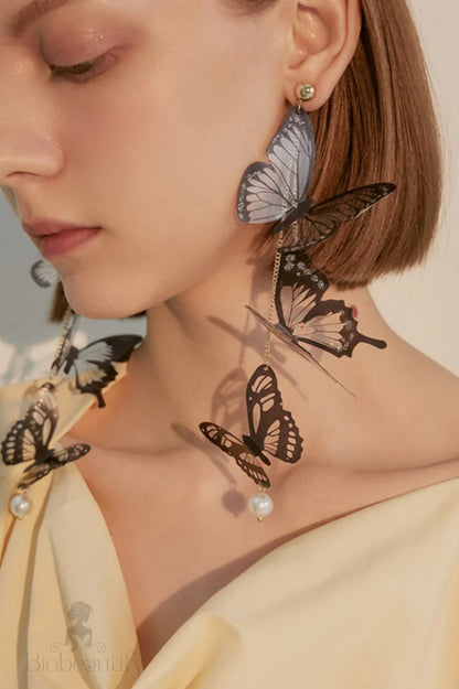 Butterfly Long Pendant Earrings