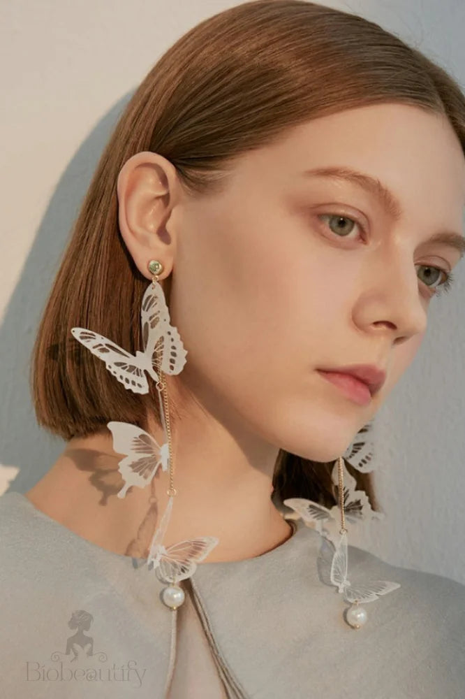 Butterfly Long Pendant Earrings